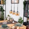 Koyoto lampa wisząca, kula świetlna, lampa wisząca kolory naturalne, czarny, 3-punktowe