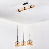 Koyoto lampa wisząca, kula świetlna, lampa wisząca kolory naturalne, czarny, 3-punktowe