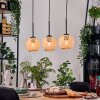 Basto lampa wisząca, lampa wisząca kolory naturalne, czarny, 3-punktowe
