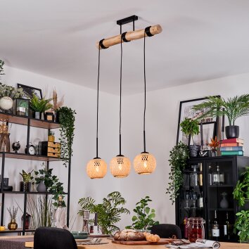 Basto Lampa wisząca, Lampa wisząca Ecru, Czarny, 3-punktowe