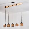 Cando Lampa wisząca, Lampa wisząca Ecru, Czarny, 5-punktowe