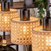 Barcos lampa wisząca, lampa wisząca kolory naturalne, czarny, 5-punktowe