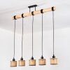 Barcos lampa wisząca, lampa wisząca kolory naturalne, czarny, 5-punktowe