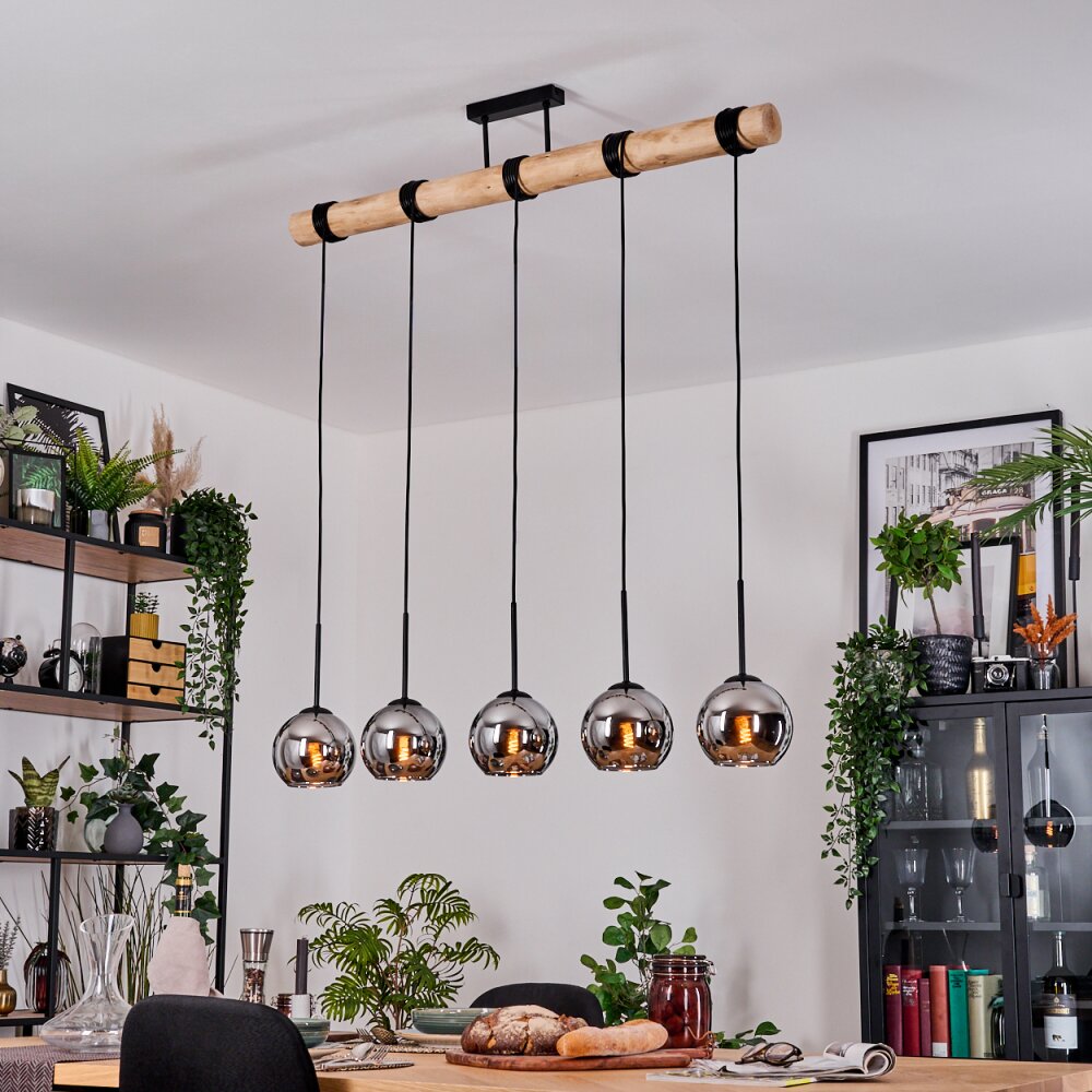 Koyoto Lampa wisząca, Kula świetlna, Lampa wisząca Ecru, Czarny, 5-punktowe main product photo