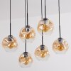Ripoll lampa wisząca, kula świetlna, lampa wisząca bursztynowy, przezroczysty, 6-punktowe