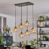 Ripoll lampa wisząca, kula świetlna, lampa wisząca bursztynowy, przezroczysty, 6-punktowe