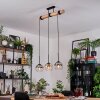 Koyoto lampa wisząca, kula świetlna, lampa wisząca kolory naturalne, czarny, 3-punktowe