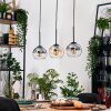 Koyoto lampa wisząca, kula świetlna, lampa wisząca kolory naturalne, czarny, 3-punktowe