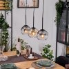 Koyoto lampa wisząca, kula świetlna, lampa wisząca kolory naturalne, czarny, 3-punktowe