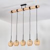 Basto lampa wisząca, lampa wisząca kolory naturalne, czarny, 5-punktowe