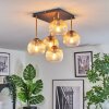 Koyoto lampa sufitowa, kula świetlna złoty, czarny, 5-punktowe