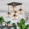 Koyoto lampa sufitowa, kula świetlna złoty, czarny, 5-punktowe