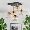 Koyoto lampa sufitowa, kula świetlna złoty, czarny, 5-punktowe