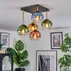 Koyoto lampa sufitowa, kula świetlna złoty, czarny, 5-punktowe