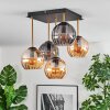 Koyoto lampa sufitowa, kula świetlna złoty, czarny, 5-punktowe