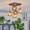 Koyoto lampa sufitowa, kula świetlna złoty, czarny, 5-punktowe
