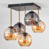 Koyoto lampa sufitowa, kula świetlna złoty, czarny, 5-punktowe