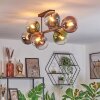 Gastor lampa sufitowa, kula świetlna niebeieski, chrom, zielony, przezroczysty, miedziany, przydymiony, 8-punktowe