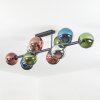 Gastor lampa sufitowa, kula świetlna niebeieski, chrom, zielony, miedziany, przydymiony, 10-punktowe