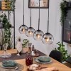 Koyoto lampa wisząca, kula świetlna, lampa wisząca kolory naturalne, czarny, 4-punktowe