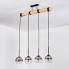 Koyoto lampa wisząca, kula świetlna, lampa wisząca kolory naturalne, czarny, 4-punktowe