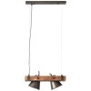Lampa Wisząca Brilliant Plow Ciemne drewno, Czarny, 2-punktowe