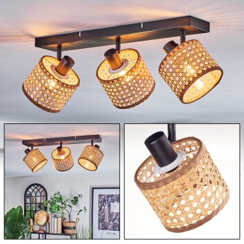 Barcos Lampa sufitowa, Spot sufitowy Czarny, 3-punktowe