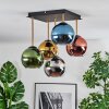 Koyoto lampa sufitowa, kula świetlna złoty, czarny, 5-punktowe