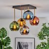 Koyoto lampa sufitowa, kula świetlna złoty, czarny, 5-punktowe