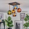 Koyoto lampa sufitowa, kula świetlna złoty, czarny, 5-punktowe