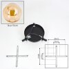 Gastor lampa sufitowa, kula świetlna 25 cm bursztynowy, 3-punktowe