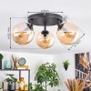 Gastor Lampa sufitowa, Kula świetlna 25 cm W kolorze bursztynu, 3-punktowe