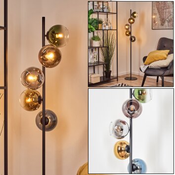 Koyoto kula świetlna, lampa stojąca 31 cm niebeieski, złoty, zielony, przezroczysty, miedziany, przydymiony, 5-punktowe