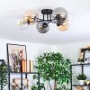 Gastor lampa sufitowa, kula świetlna 62 cm bursztynowy, przezroczysty, przydymiony, 6-punktowe
