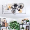 Gastor lampa sufitowa, kula świetlna 62 cm bursztynowy, przezroczysty, przydymiony, 6-punktowe