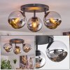 Koyoto lampa sufitowa, kula świetlna chrom, przydymiony, 3-punktowe