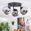 Koyoto lampa sufitowa, kula świetlna chrom, przydymiony, 3-punktowe