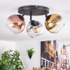 Koyoto lampa sufitowa, kula świetlna złoty, przezroczysty, miedziany, przydymiony, 3-punktowe