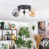 Gastor lampa sufitowa, kula świetlna bursztynowy, chrom, przezroczysty, przydymiony, 3-punktowe
