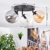 Gastor lampa sufitowa, kula świetlna bursztynowy, chrom, przezroczysty, przydymiony, 3-punktowe