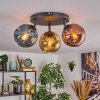 Ripoll lampa sufitowa, kula świetlna niebeieski, złoty, miedziany, 3-punktowe