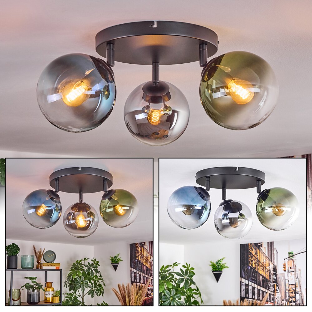 Gastor Lampa sufitowa, Kula świetlna Niebeieski, Chrom, Zielony, Przezroczysty, Przydymiony, 3-punktowe main product photo