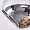 Koyoto lampa sufitowa, kula świetlna bursztynowy, chrom, przezroczysty, przydymiony, 3-punktowe