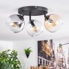 Koyoto lampa sufitowa, kula świetlna bursztynowy, przezroczysty, przydymiony, 3-punktowe