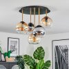Koyoto lampa sufitowa, kula świetlna mosiądz, czarny, 5-punktowe