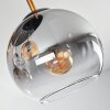 Koyoto lampa sufitowa, kula świetlna mosiądz, czarny, 5-punktowe
