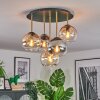 Koyoto lampa sufitowa, kula świetlna mosiądz, czarny, 5-punktowe