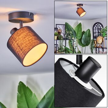 Bassagoda Lampa sufitowa, Spot sufitowy Czarny, 1-punktowy