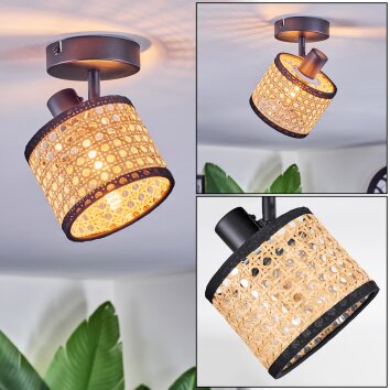 Ramila Lampa sufitowa, Spot sufitowy Czarny, 1-punktowy Ramila Lampa sufitowa, Spot sufitowy Czarny, 1-punktowy