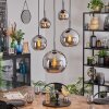 Koyoto lampa wisząca, kula świetlna, lampa wisząca chrom, przydymiony, 5-punktowe